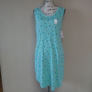 Women's Nightgown Sleeveless Sleep Chemise Pineapples Print sz M